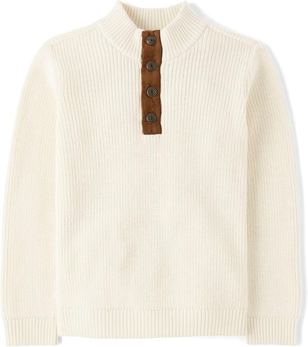 Baby Girls' and Toddler Quarter Button Pullover Sweater